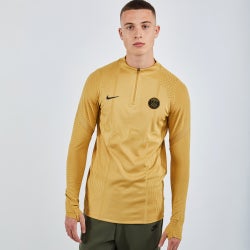 Men Track Tops - Nike Paris Saint German Vaporknit Drill Top - Gold-Black-Black
