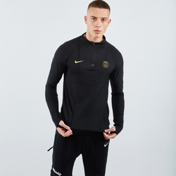 Homme Vestes Zippees - Nike Paris Saint German Vaporknit Drill Top - Black-Gold-Black