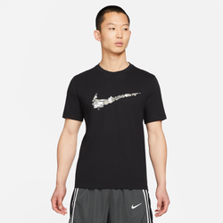 Men T-Shirts - Nike Swsh - Black-Black