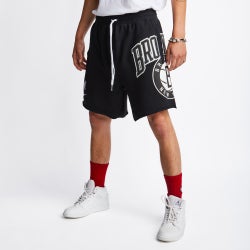 Men Shorts - Nike Brookly Nets Basketball - Black-Black-White