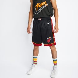 Heren Korte Broeken - Nike Nba Mia Basketball Short - Black-Tough Red-White