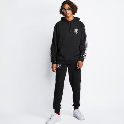 Men Hoodies - New Era Over The Head - Black-White