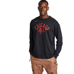 Men T-Shirts - Nike Nba  Longsleeve - Black-Black