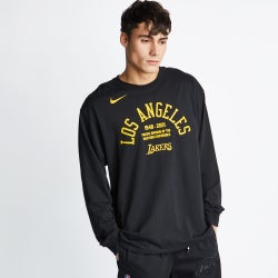 Men T-Shirts - Nike Nba  Longsleeve - Black-Black