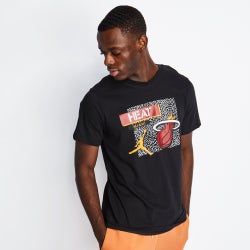 Men T-Shirts - Nike Nba Miami Heat Shortsleeve - Black-Black
