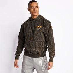 Men Hoodies - Nike Force Over The Head Hoody - Night Forest-(Total Orange)