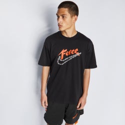 Men T-Shirts - Nike Force Shortsleeve Tee - Black-Black