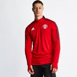 Men Track Tops - adidas Performance Soccer Mufc Track Top - Team Colleg Red-Team Colleg Red