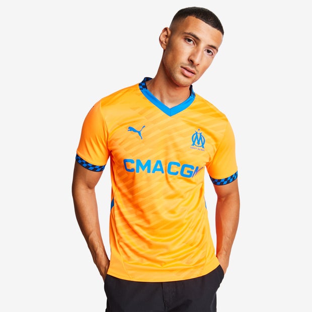 Image of Puma Olympique De Marseille 3rd male Maglie/Repliche - Arancione - Poly Woven - Foot Locker035