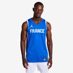 Men Jerseys/Replicas - Nike Team France Olympic Basketball - Hyper Royal-White