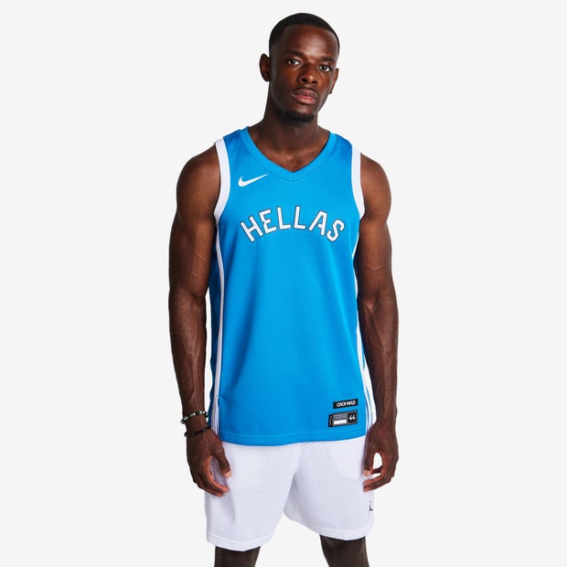 Image of Nike Team Greece Olympic Basketball male Maglie/Repliche - Blu - Foot Locker035