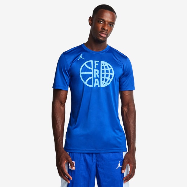 Image of Nike Team France Olympic Basketball male Magliette - Blu - Foot Locker035