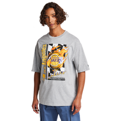 Herren T-Shirts - New Era Nba La Lakers - Grey Med-Grey Med