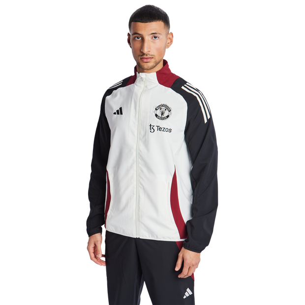 Image of Adidas Manchester United male Top da pista - Bianco - Poly Woven - Foot Locker035