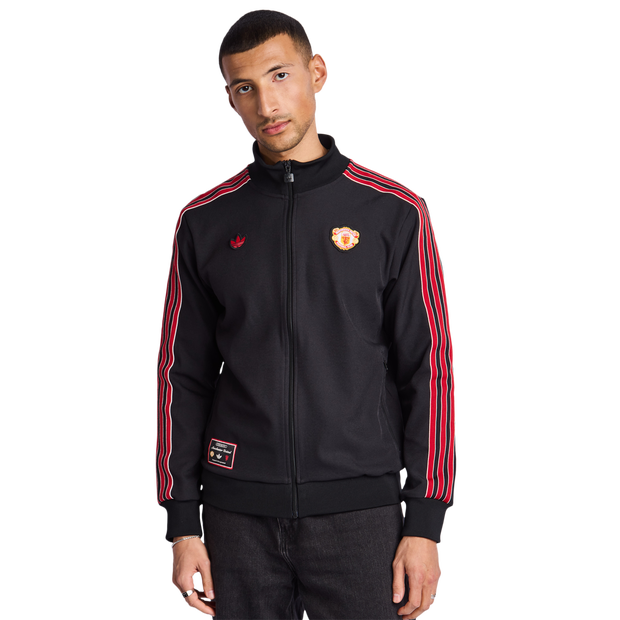 Image of Adidas Manchester United male Top da pista - Nero - Poly Tricot - Foot Locker035