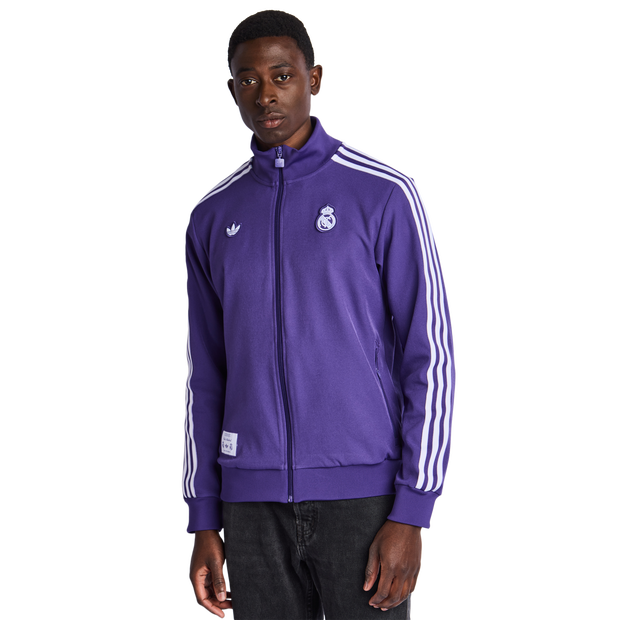 Image of Adidas Real Madrid male Top da pista - Viola - Poly Tricot - Foot Locker035