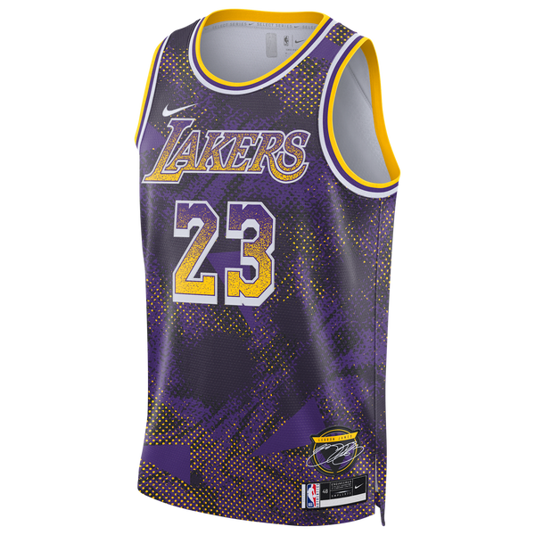 Nike Dri-FIT LeBron James Los Angeles Lakers NBA Swingman Jersey Image 1 of 2. Tap to open photo gallery.