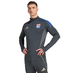 Homme Vestes Zippees - adidas Olympic Lyon - Carbon-Hazy Beige