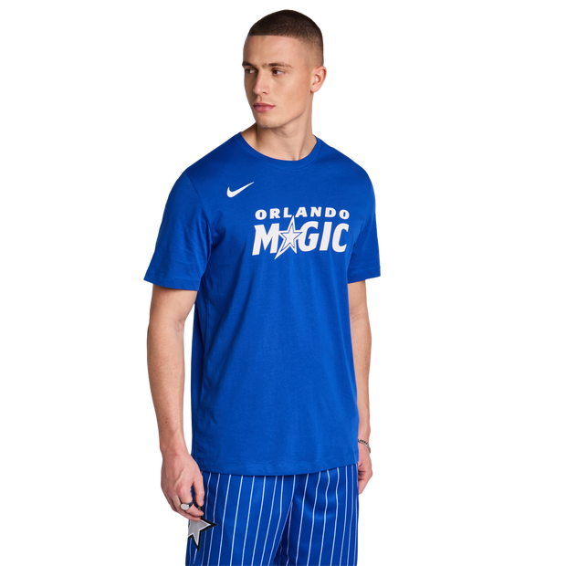 Nike NBA Men T-Shirts - Blue - Size M - Cotton Jersey