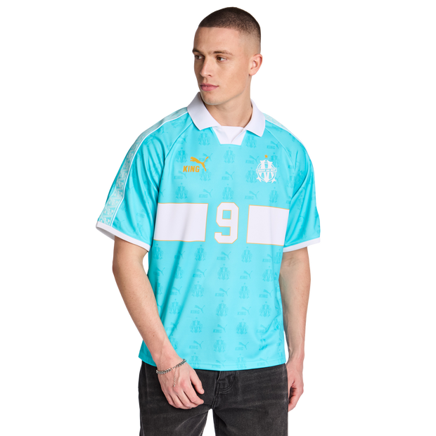 Olympic Marseille King Retro Uomo - Maglie/Repliche Blu - Taglia L - Poly Jersey L