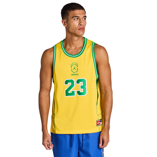 Jordan Brazil Men Jerseys/Replicas - Yellow - Size S - Poly Jersey