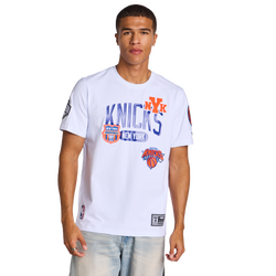 Hombre T-Shirts - Pro Standard Letterman Nba Knicks - White-Blue