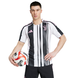 Uomo Jerseys/Replicas - adidas Juventus 25/26 Home Authentic Jersey - White-Black