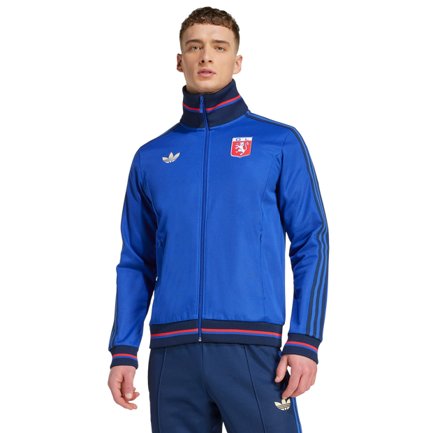 Olympique Lyonnais Anniversary Track Top Herren Trainingsoberteile - Blau - Größe XXL - Baumwoll-Jersey Blue XXL