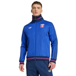 Herren Track Tops - adidas Olympique Lyonnais Anniversary Track Top - Semi Lucid Blue-Semi Lucid Blue