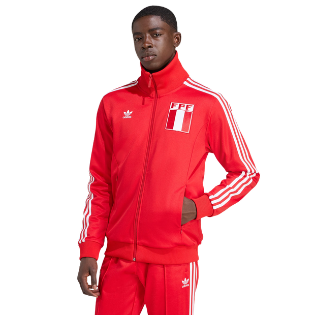 Adidas Peru Uomo - Giacche Rosso - Taglia S - Jersey di cotone