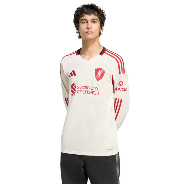 Adidas Liverpool Fc 25/26 Away Jersey Uomo - Maglie/Repliche Bianco - Taglia L - Poly Mesh