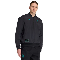 Homme Manteaux blousons - adidas Liverpool Fc Terrace Icons Jacket - Black-Sea Green