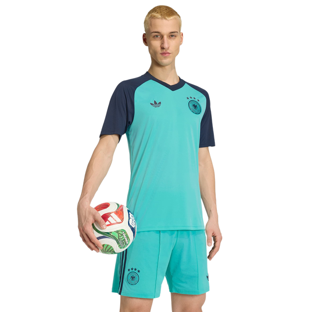 Adidas Germany Men Jerseys/Replicas - Teal - Size L - Poly Mesh