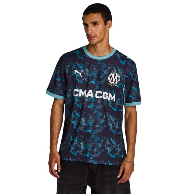 Puma Olympique De Marseille Away 26-27 Herren Trikots/Replikate - Blau - Größe L - Poly Jersey