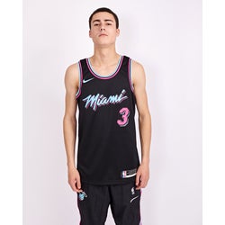 Men Jerseys/Replicas - Nike NBA Miami Heat Swingman City Edition Wade - Black-Black