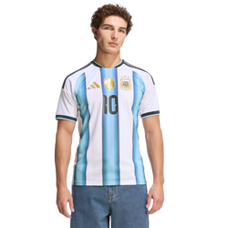 Herren Jerseys/Replicas - adidas Argentina 26 Home Messi Jersey - White-Icey Blue