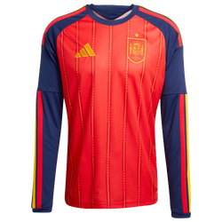 Herren Jerseys/Replicas - adidas Spain 26 Home Replica Long Sleeve Jersey - Vivid Red-Vivid Red