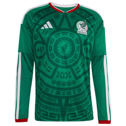 Herren Jerseys/Replicas - adidas Mexico 26 Home Replica Long Sleeve Jersey - Bold Green-Bold Green