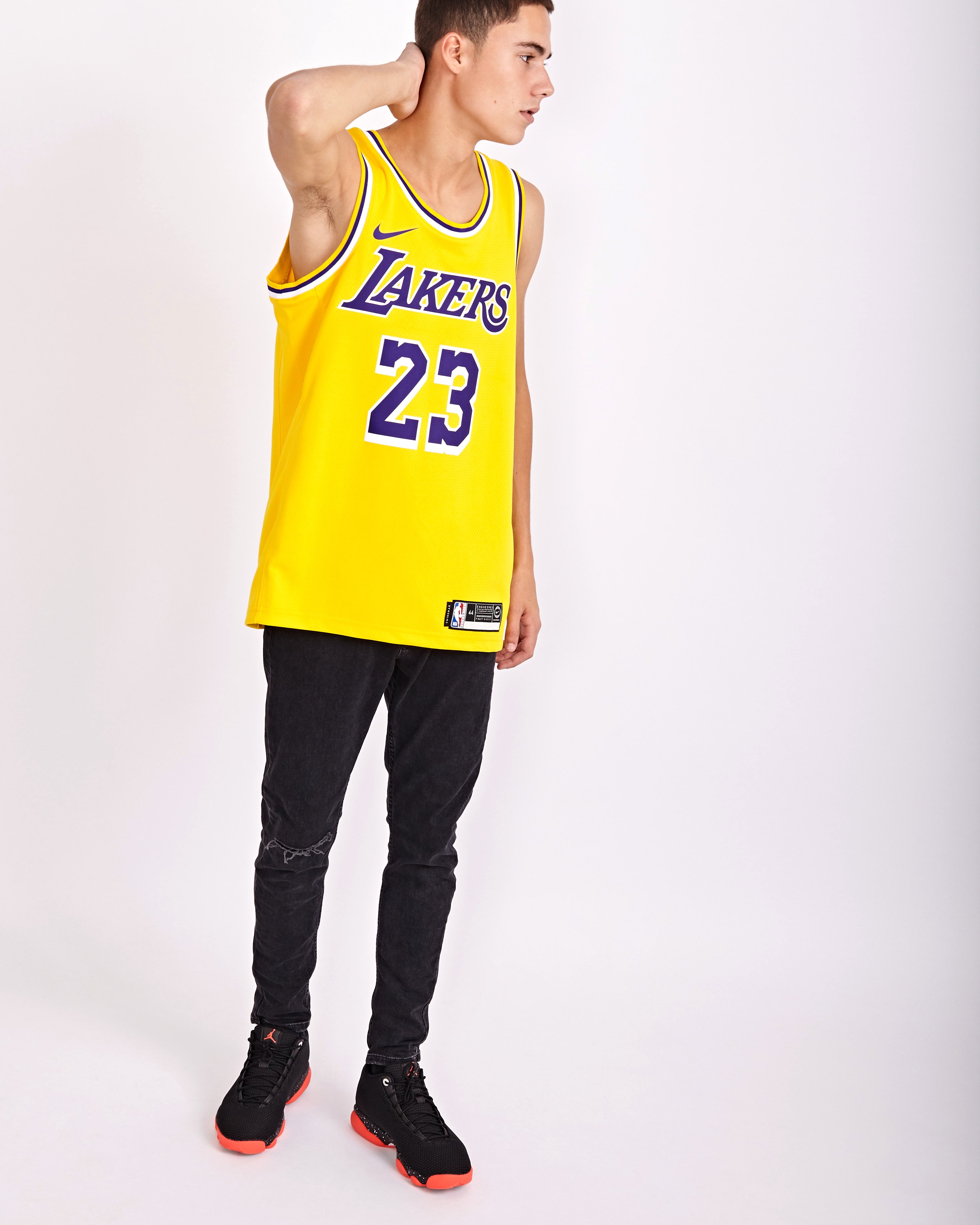 Nike Basketball NBA LA Lakers Anthony Davis Swingman jersey unisex vest in  yellow