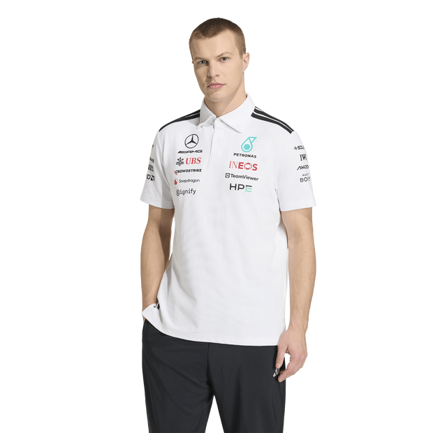 Mercedes Herren T-Shirts - Weiß - Größe L - Baumwoll-Jersey White L