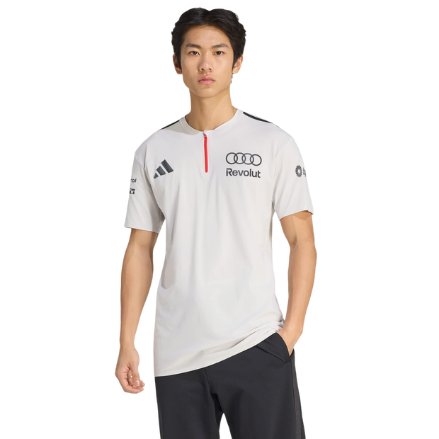 Audi F1 Short Sleeve Polo Shirt Uomo - Magliette Bianco - Taglia S - Nylon S