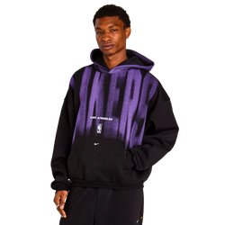 Uomo Hoodies - Nike Nba Lakers Mnk Tf - Black-White