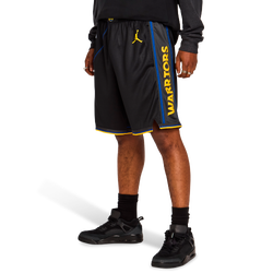 Men Shorts - Jordan Nba Warriors Df Swingman Stm - Black-Amarillo