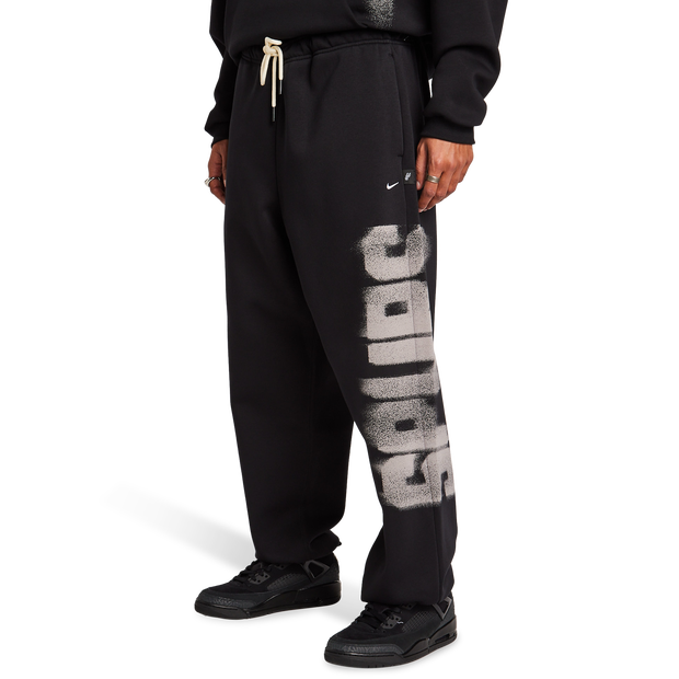 Nike NBA Broeken Heren - Zwart - Maat L - Katoen Fleece