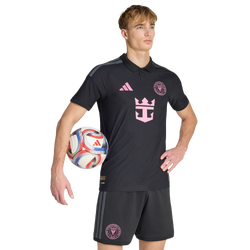 Hombre Jerseys/Replicas - adidas Inter Miami Cf Away Authentic Jersey - Black-Bliss Pink