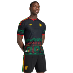 Men Jerseys/Replicas - adidas Jamaica Bob Marley Away Authentic Jersey - Black-Black