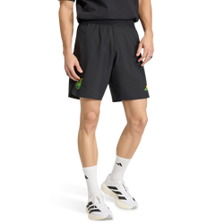 Hombre Shorts - adidas Jamaica X Bob Marley Tiro Travel Shorts - Black-Black