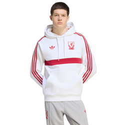 Men Hoodies - adidas Liverpool Fc Originals Hoodie Sweatshirt - White-White