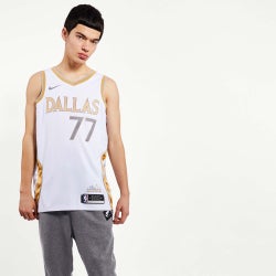 Men Jerseys/Replicas - Nike Dallas Doncic City Edition Swingman Jersey - White-White