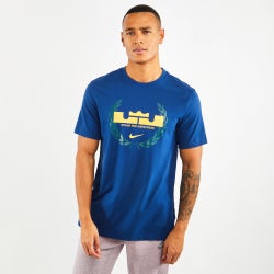 Men T-Shirts - Nike Lebron Dry Logo - Blue-Blue